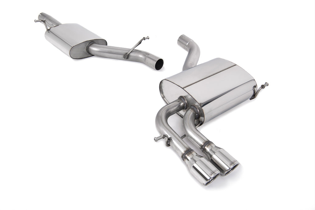 Audi A3 2.0T FSI Quattro - Resonated (Quieter) Cat-Back Exhaust System with Polished Trims