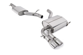 Audi A3 2.0T FSI Quattro - Resonated (Quieter) Cat-Back Exhaust System with Polished Trims