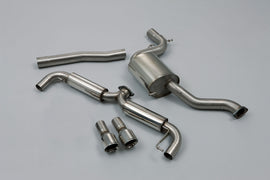 VW Golf GTi Mk6 - Part Resonated Cat-Back Race Exhaust System with Dual GT100 Trims
