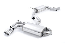 Load image into Gallery viewer, Audi A3/Seat Cupra + Leon/VW Golf MK5 GTI 2.0T - Resonated (Quieter) Cat-Back Exhaust System with Twin Polished Trims