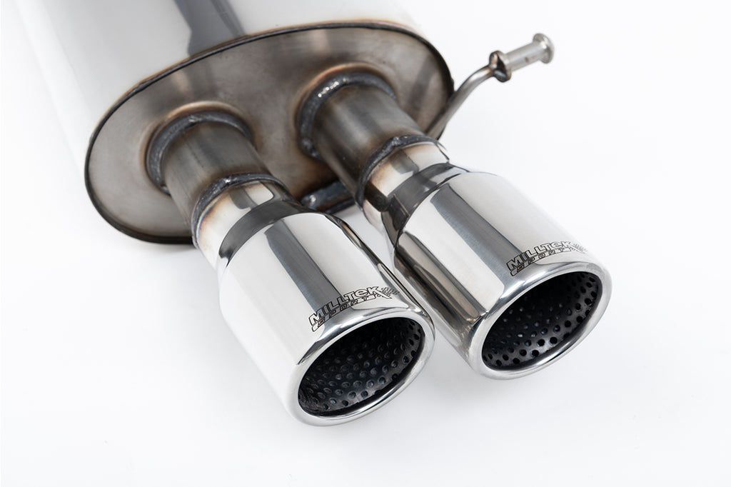 VW Jetta MK5 GLI 2.0T FSI - Resonated (Quieter) Cat-Back Exhaust System with Twin JET Trims