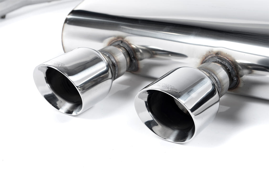 VW Golf GTi Mk5 - Resonated (Quieter) Cat-Back Exhaust System with Dual GT100 Trims (For R32 Valance)