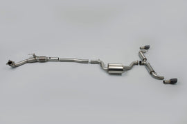 VW Golf GTi Mk6 - Non-Resonated (Louder) Turbo-Back Exhaust System with Hi-Flow Sports Catalyst & Matt-Black Trims