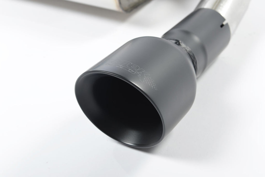 VW Golf GTI Mk7 Resonated (Quieter) Cat-Back Exhaust System with Matt Black Tips