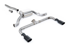 VW Scirocco GT 2.0 TSI 200ps - Non-Resonated (Louder) Cat-Back Exhaust System with Cerakote Black Oval Tips (For Scirocco R Valance)