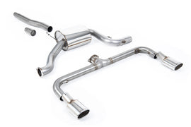 VW Scirocco GT 2.0 TSI 200ps - Non-Resonated (Louder) Cat-Back Exhaust System with Polished Oval Tips (For Scirocco R Valance)