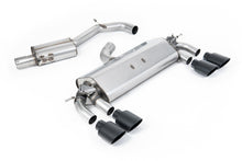 Load image into Gallery viewer, VW Golf R MK7 2.0 TSI (76.2mm systems) - Resonated (Quieter) Cat-Back Exhaust System with Cerakote Black Oval Tips