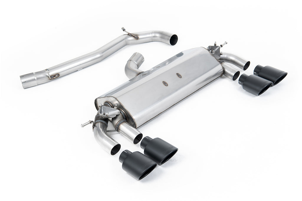 VW Golf R MK7 2.0 TSI (76.2mm systems) - Non-Resonated (Louder) Cat-Back Exhaust System with Cerakote Black Oval Tips