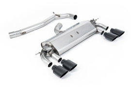 VW Golf R MK7 2.0 TSI (76.2mm systems) - Non-Resonated (Louder) Cat-Back Exhaust System with Cerakote Black Oval Tips
