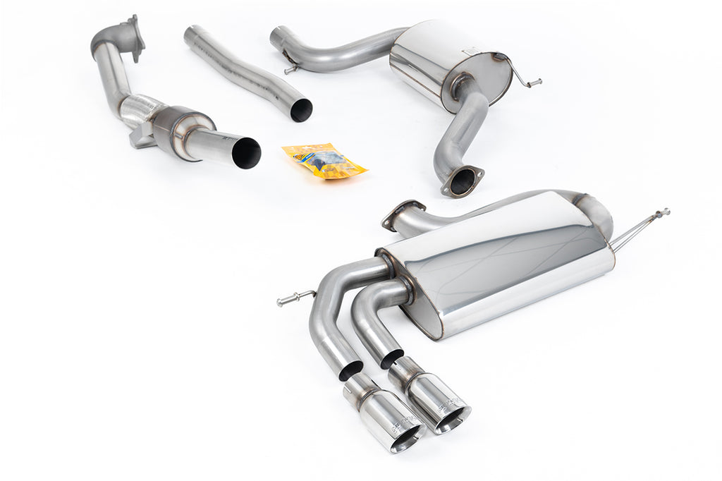 VW Golf Mk5 GTi 2.0T - Resonated (Quieter) Turbo-Back Exhaust System with Hi-Flow Sports Catalyst &amp; Polished Tips
