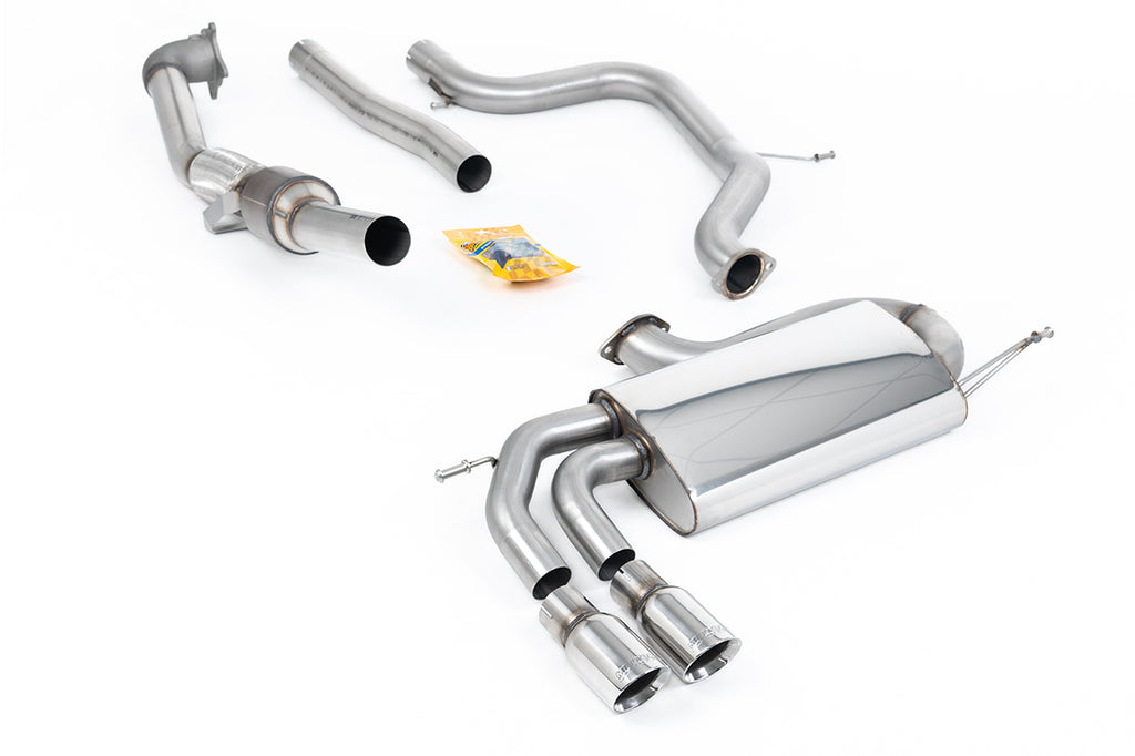 VW Golf Mk5 GTi 2.0T - Non-Resonated (Louder) Turbo-Back Exhaust System with Hi-Flow Sports Catalyst &amp; Polished Tips