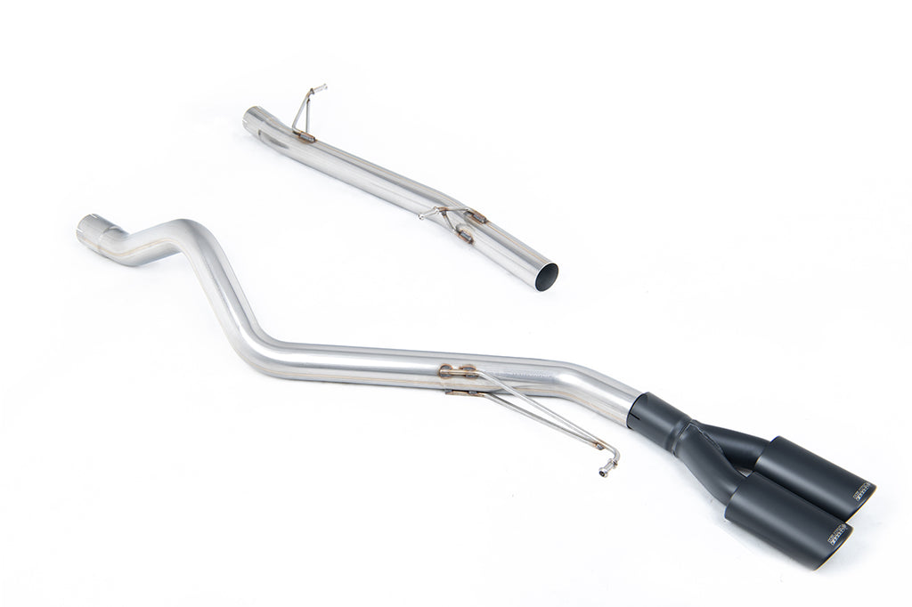 VW T5/T6 SWB - Non-Resonated (Louder) DPF-Back Exhaust System with Twin Black oval Outlets