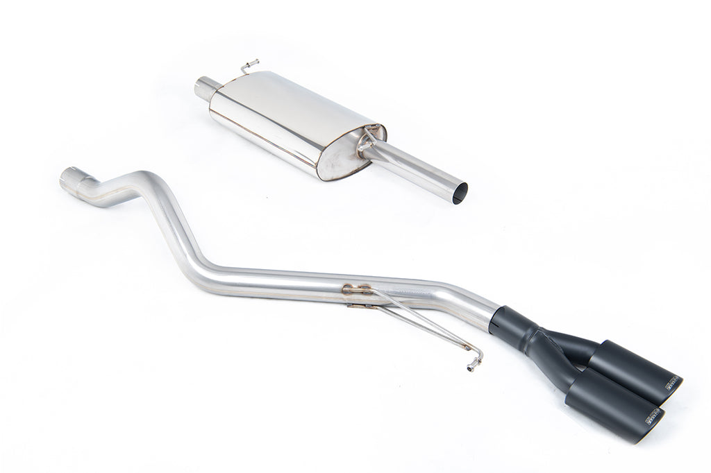 VW T5/T6 SWB - Resonated (Quieter) DPF-Back Exhaust System with Twin Black Oval Outlets