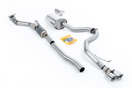 VW Jetta MK6 GLI 2.0T TSI - Resonated (Quieter) Turbo-Back Exhaust System with Hi-Flow Sports Catalyst & Twin Polished Tips