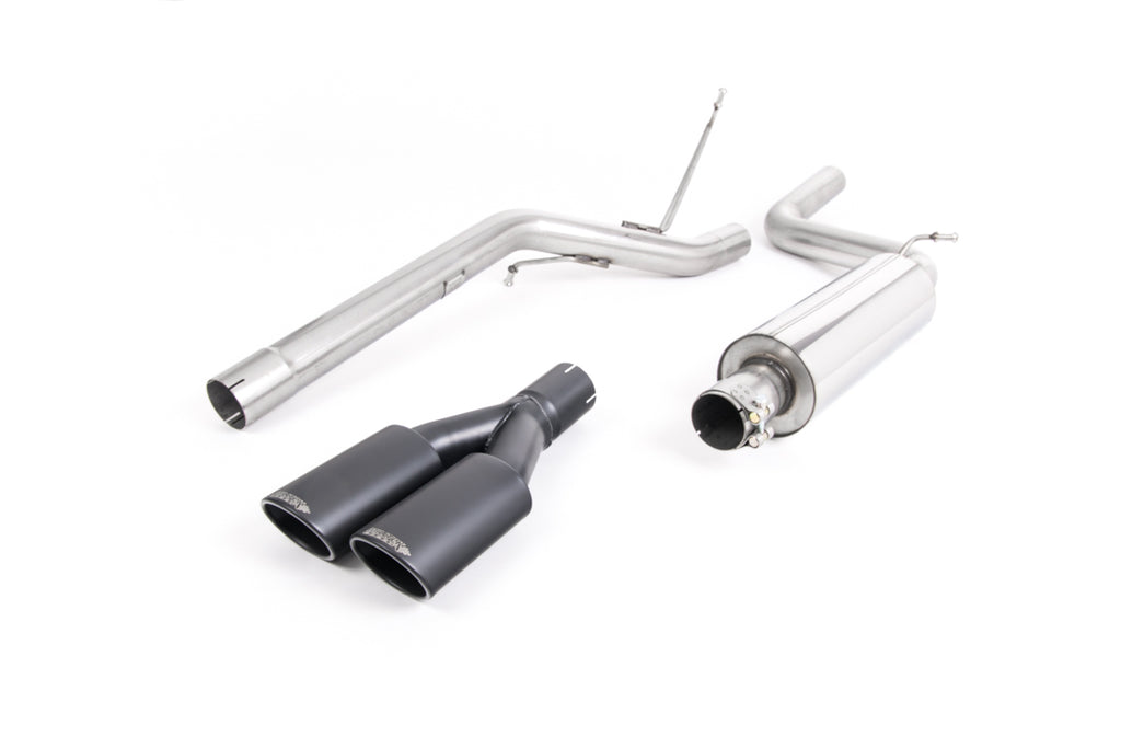 VW Caddy 2.0 TDI (non Maxi Models) - Resonated (Quieter) DPF-Back Exhaust System with Twin Black Velvet Oval Tips