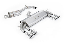 VW Golf R MK7 2.0 TSI (76.2mm systems) - Resonated RACE (Quieter) Cat-Back Exhaust System with Polished Oval Tips