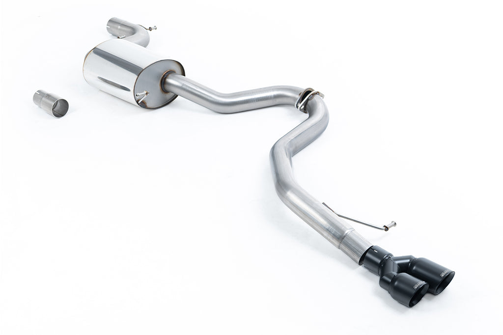 VW Jetta MK6 GLI 2.0T TSI - Resonated (Quieter) Cat-Back Exhaust System with Twin Cerakote Black Tips