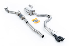 VW Jetta MK6 GLI 2.0T TSI - Resonated (Quieter) Turbo-Back Exhaust System with Hi-Flow Sports Catalyst & Twin Cerakote Black Tips