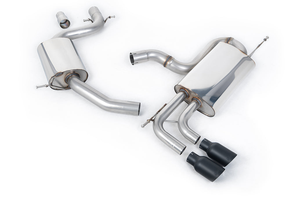 VW Golf Mk6 GT 1.4 TSI 160PS - Resonated (Quieter) Cat-Back Exhaust System with Cerakote Black Tips