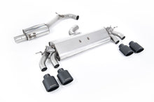Load image into Gallery viewer, VW Golf R MK7.5 2.0 TSI 310ps (Non GPF Models &amp; 76mm systems) - Resonated (Quieter) Cat-Back Exhaust System with  Cerakote Black Oval Tips