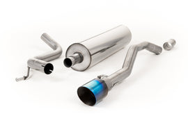 VW Up GTI 115ps & 1.0TSI 90ps - Resonated (Quieter) Cat-Back Exhaust System with GT-90 Burnt Titanium Trim