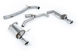 VW Golf 2.0TFSI Mk7 - Non-Resonated (Louder) Cat-Back Exhaust System with Polished GT-100 Trims