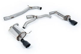 VW Golf 2.0TFSI Mk7 - Non-Resonated (Louder) Cat-Back Exhaust System with Cerakote Black GT-100 Trims