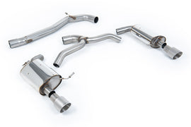 VW Golf 2.0TFSI Mk7 - Non-Resonated (Louder) Cat-Back Exhaust System with Titanium GT-100 Trims