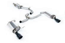 Load image into Gallery viewer, VW Golf 2.0TFSI Mk7 - Resonated (Quieter) Cat-Back Exhaust System with Black Cerakote GT-100 Trims