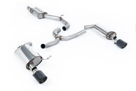 VW Golf 2.0TFSI Mk7 - Resonated (Quieter) Cat-Back Exhaust System with Carbon Jet-100 Trims