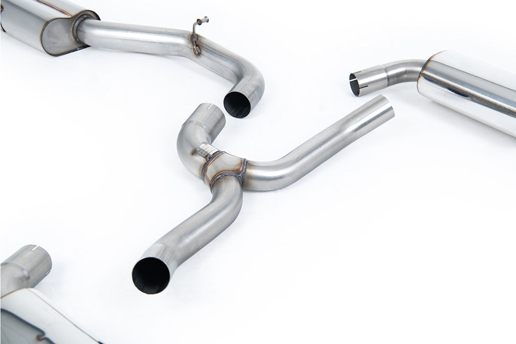 VW Golf 2.0TFSI Mk7 - Resonated (Quieter) Cat-Back Exhaust System with Carbon Jet-100 Trims