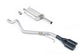 VW T6 SWB 2.0TSI Petrol - Road+ Cat-Back Exhaust System with Twin Cerakote Black Oval Outlets