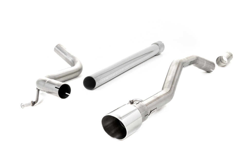 VW Up GTI 115ps &amp; 1.0TSI 90ps - Non-Resonated (Quieter) Cat-Back Exhaust System with GT-90 Polished Trim