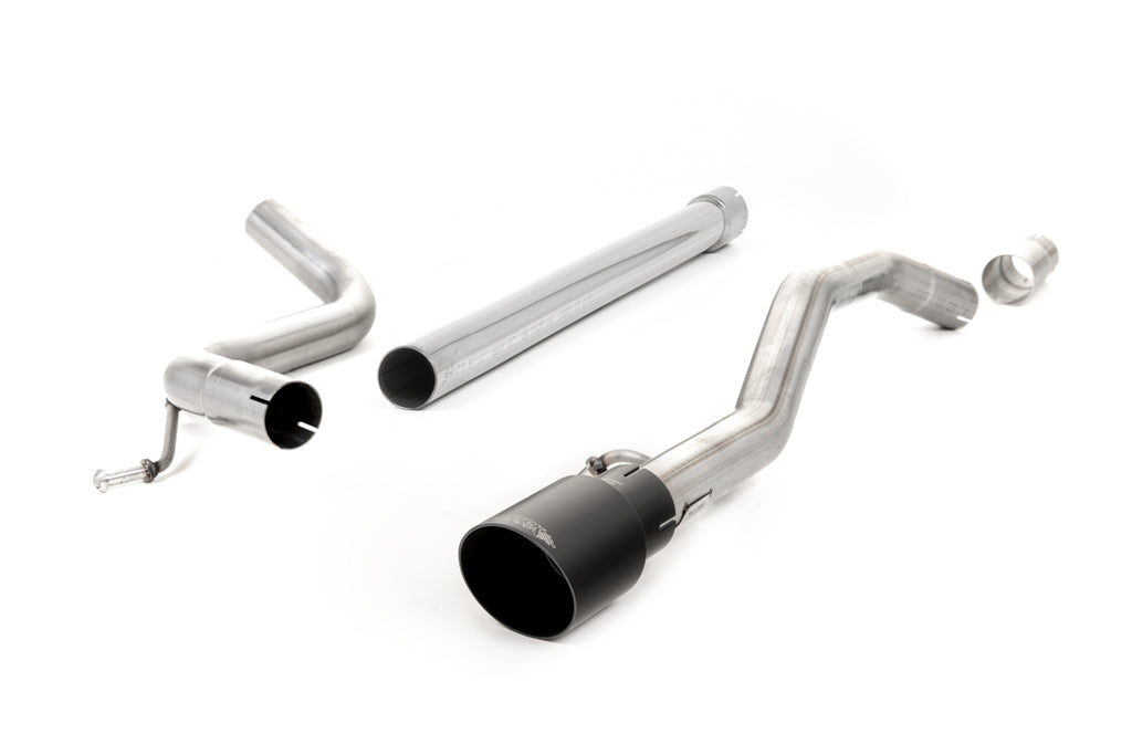 VW Up GTI 115ps &amp; 1.0TSI 90ps - Non-Resonated (Louder) Cat-Back Exhaust System with GT-90 Cerakote Black Trim