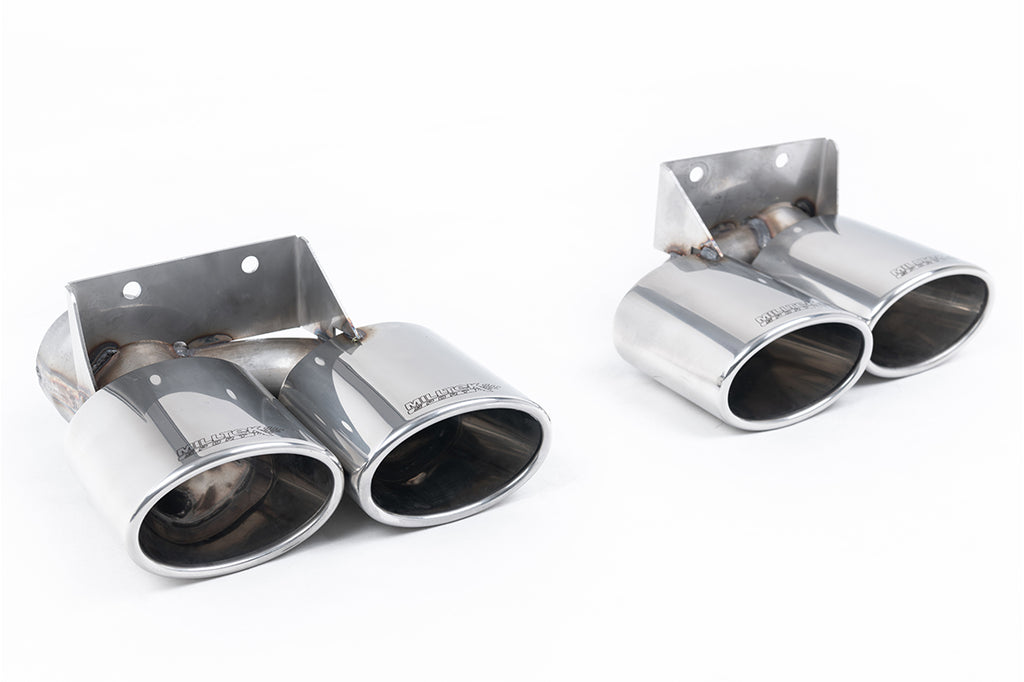 VW Golf R Mk7.5 Estate - Resonated (Quieter) Cat-Back Exhaust System with Polished Quad Oval Tips