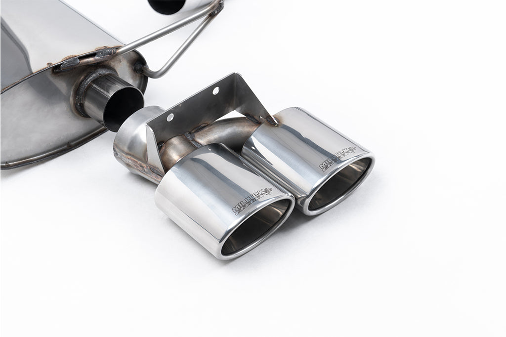 VW Golf R Mk7.5 Estate - Non-Resonated (Louder) Cat-Back Exhaust System with Polished Quad Oval Tips