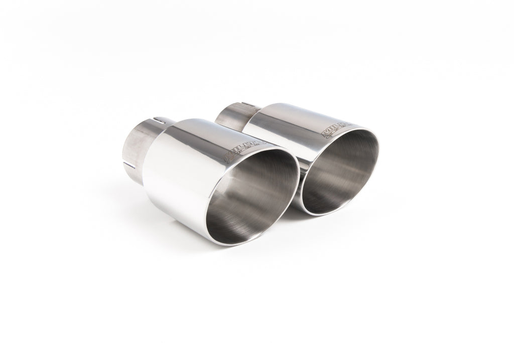 VW Polo GTI 2.0 TSI (AW - 5 Door/GPF Models) - Resonated (Quieter) GPF/OPF-Back Exhaust System with Polished GT-90 Trims