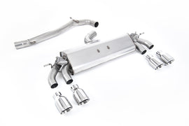 VW Golf MK7.5 R 2.0 TSI 300ps/310ps (76mm Systems) - Non-resonated (louder) GPF/OPF Back Exhaust System with Polished GT-100 Round Tips