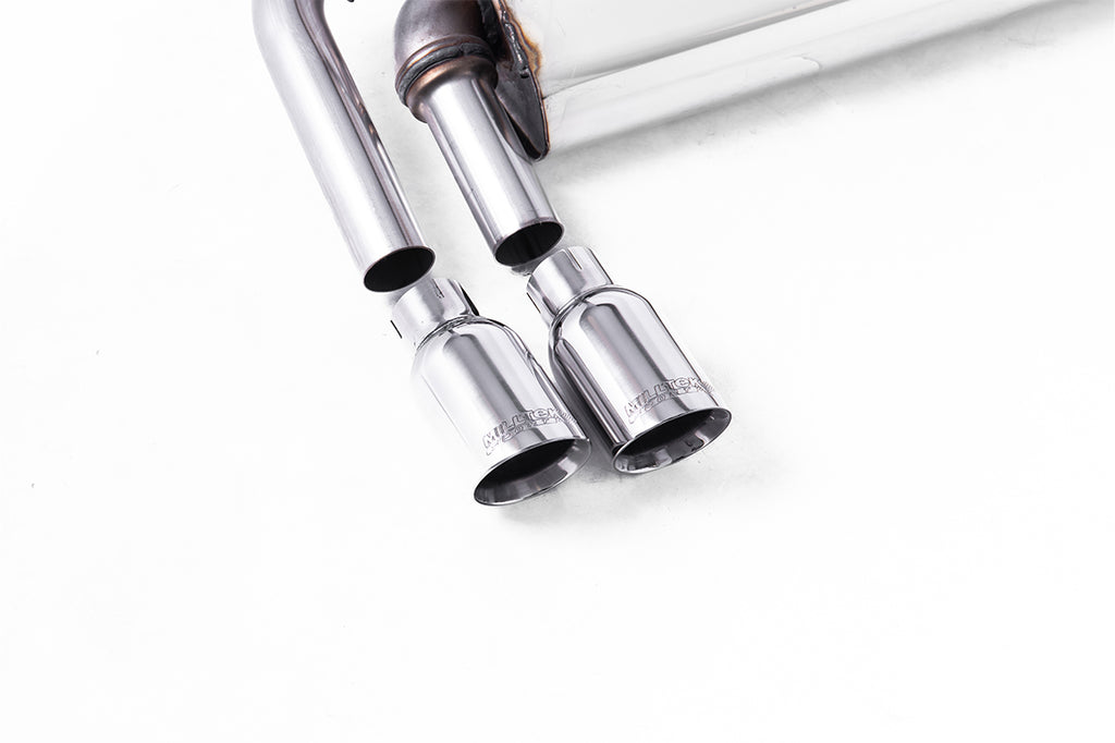 VW Golf MK7.5 1.5TSI Evo GT &amp; R-Line - Resonated (Quieter) Cat-Back Exhaust System with Polished Trims (GTD Style)