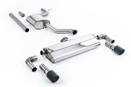 VW Golf MK7.5 1.5TSI Evo GT & R-Line - Resonated (Louder) Cat-Back Exhaust System with Carbon Trims (GTI Style)