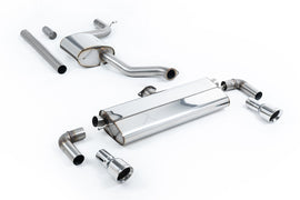 VW Golf MK7.5 1.5TSI Evo GT & R-Line - Resonated (Quieter) Cat-Back Exhaust System with Polished Trims (GTI Style)