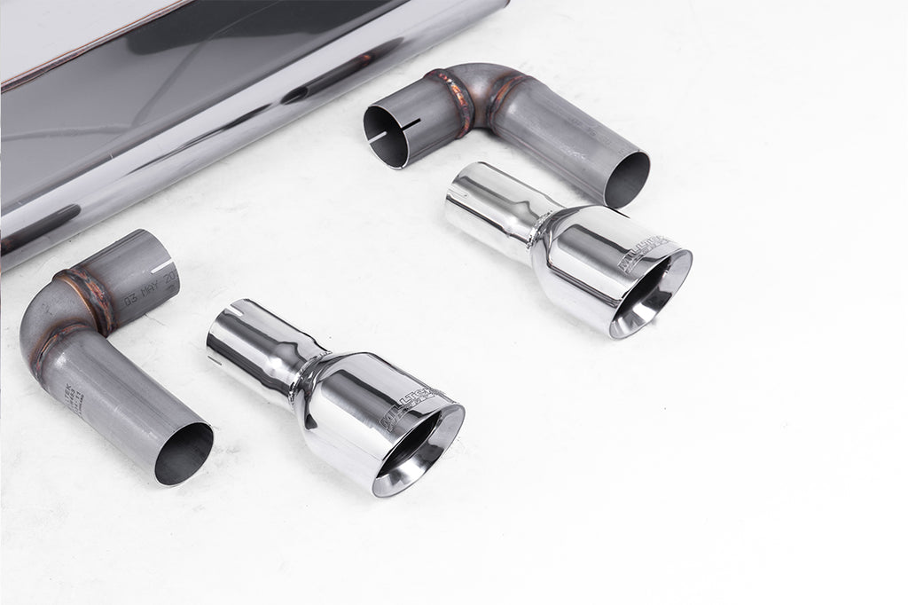 VW Golf MK7.5 1.5TSI Evo GT &amp; R-Line - Resonated (Quieter) Cat-Back Exhaust System with Polished Trims (GTI Style)