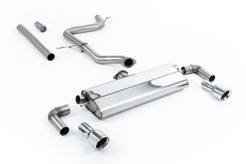 VW Golf MK7.5 1.5TSI Evo GT &amp; R-Line - Non-Resonated (Louder) Cat-Back Exhaust System with Polished Trims (GTI Style)