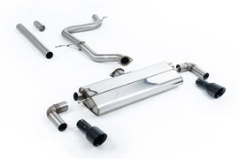 VW Golf MK7.5 1.5TSI Evo GT & R-Line - Non-Resonated (Louder) Cat-Back Exhaust System with Cerakote Black Trims (GTI Style)