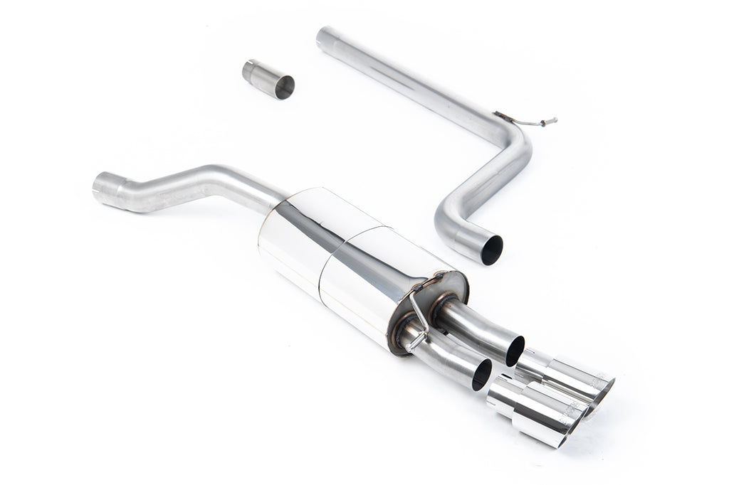 VW Polo GTI 2.0 TSI (AW - 5 Door/Non GPF Models) - Non-Resonated (Louder) Cat-Back Exhaust System with Polished GT-90 Trims