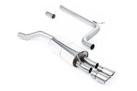 VW Polo GTI 2.0 TSI (AW - 5 Door/Non GPF Models) - Non-Resonated (Louder) Cat-Back Exhaust System with Titanium GT-90 Trims
