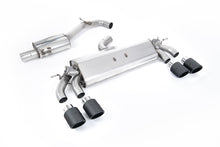 Load image into Gallery viewer, VW Golf R MK7.5 2.0 TSI 310ps (Non GPF Models &amp; 76mm systems) - Resonated (Quieter) Cat-Back Exhaust System with Carbon JET-100 Round Tips
