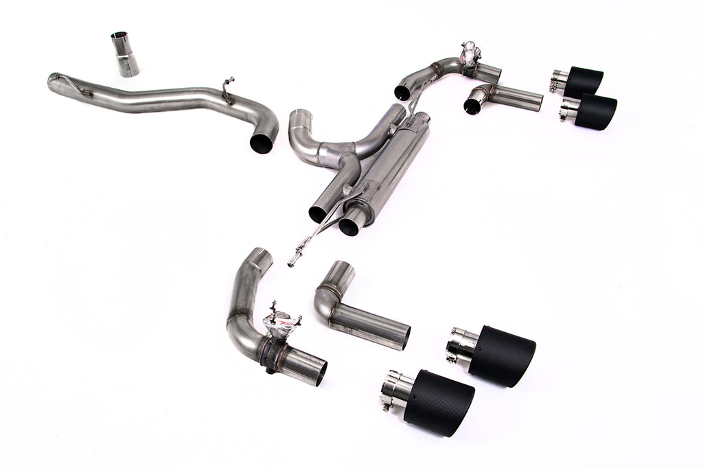 VW Golf R MK8/MK8.5 - 80mm System with Carbon Trims (Race System - Loudest)
