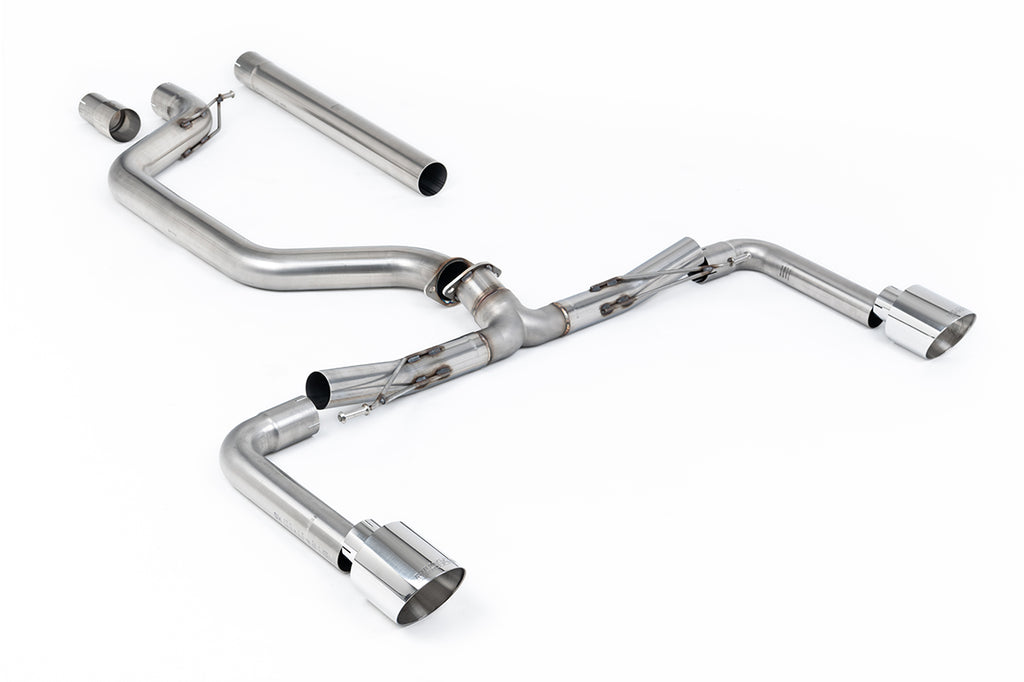 VW Golf GTI Mk8 - 80mm OPF/GPF Back System with Polished Trims (Race System - Loudest)