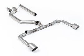 VW Golf GTI Mk8 - 80mm OPF/GPF Back System with Brushed Titanium Trims (Race System - Loudest)